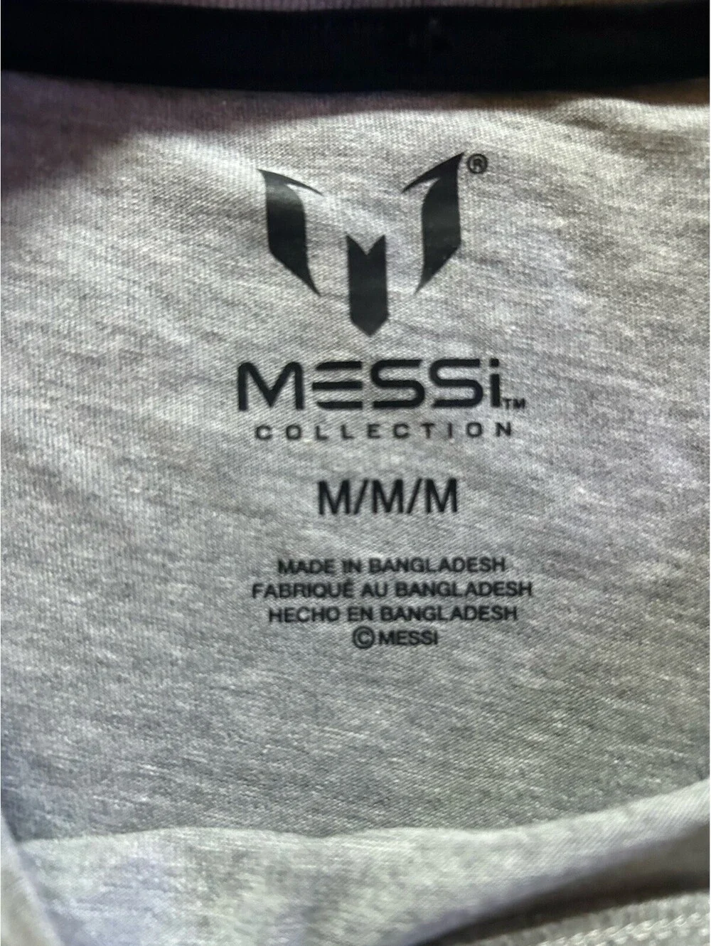 Messi Collection T Shirt Heather Gray Size Medium - Brand New